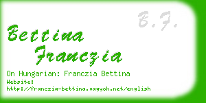 bettina franczia business card